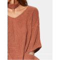 Zipper Sleeve Chunky Choker Sweater